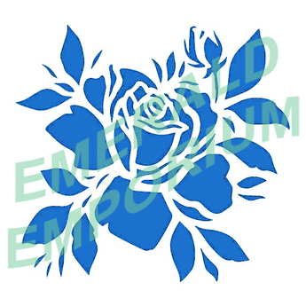Second Life Marketplace - Chest Tattoo - Rose - Blue Ink - Fresh & Faded